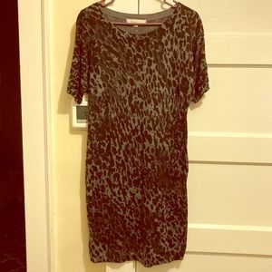 Animal print Loft brand Sweater dress